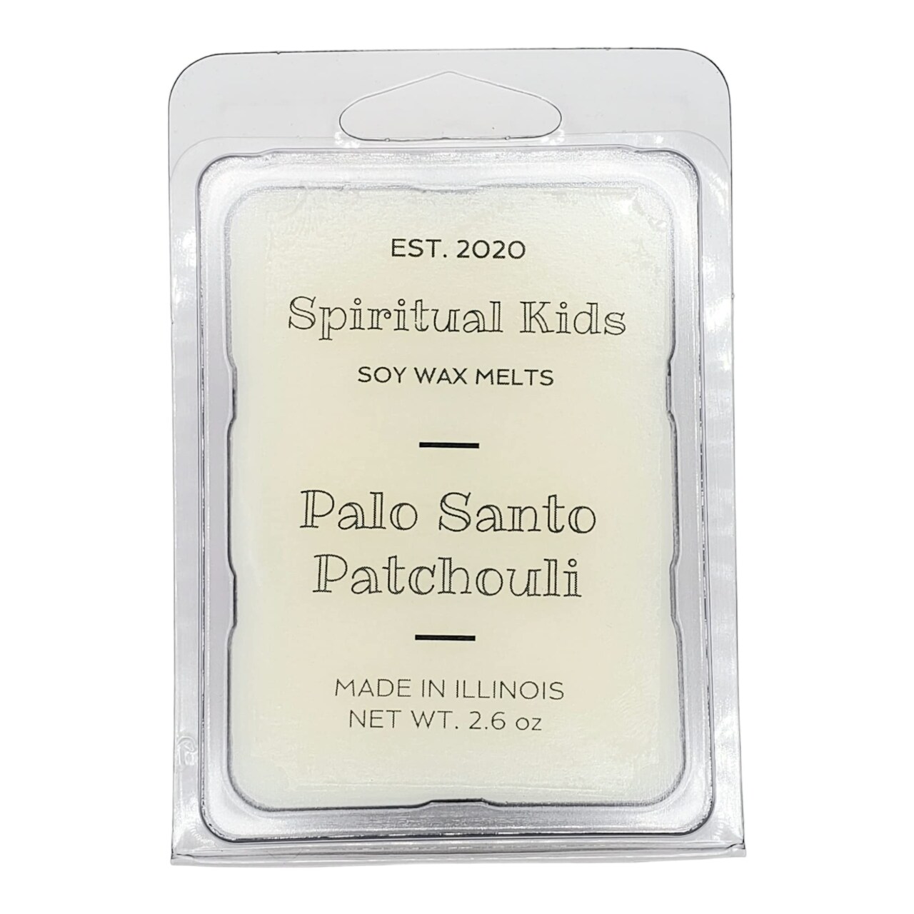 Palo Santo Patchouli Soy Wax Melts 1 Pack 2.6 oz All Natural Soy Wax 6 Cubes Hand Poured with Fragrant/Essential Oils!